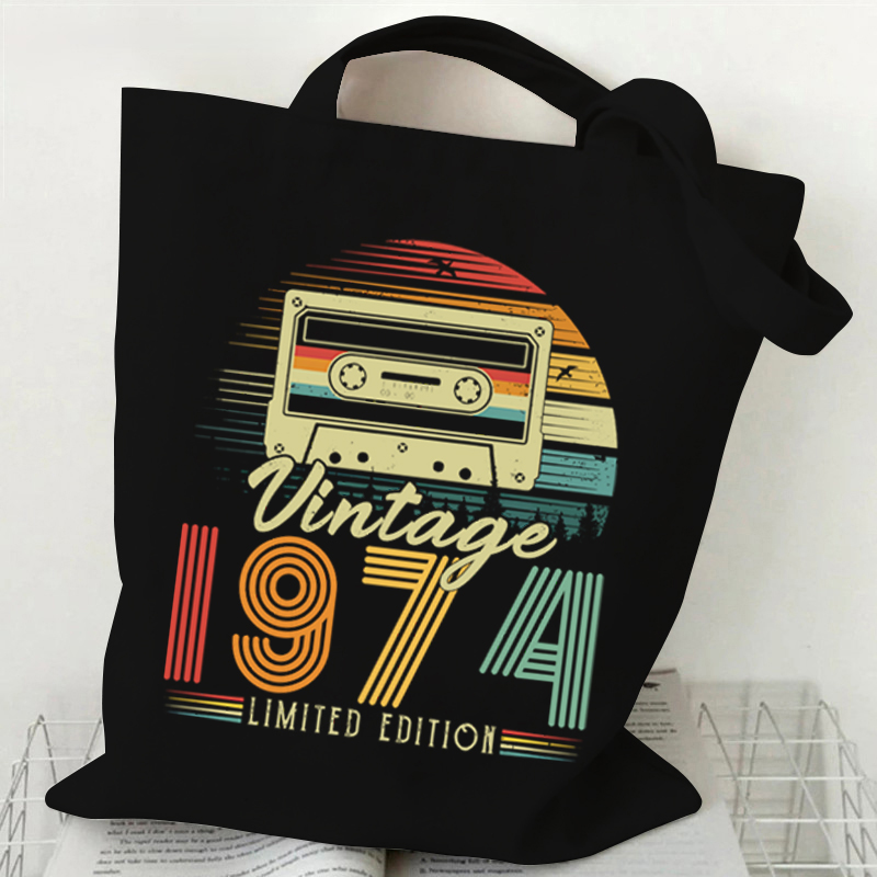 Women Bags Low Price - กระเป๋าถือสตรีVINTAGE 1974 ผ้าใบถุงช้อปปิ้ง 1970 ~ 1999