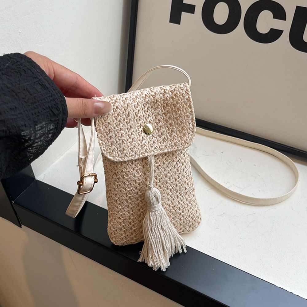 Women'S Bags Very - กระเป๋าใส่โทรศัพท์มือถือริมชายหาดและกระเป๋าสะพายข้างขนาดเล็กสำหรับผู้หญิงที่มีพู่ห้อยเหรียญ เหมาะมากสำหรับการเดินทางช้อปปิ้งในชีวิตประจำวัน
