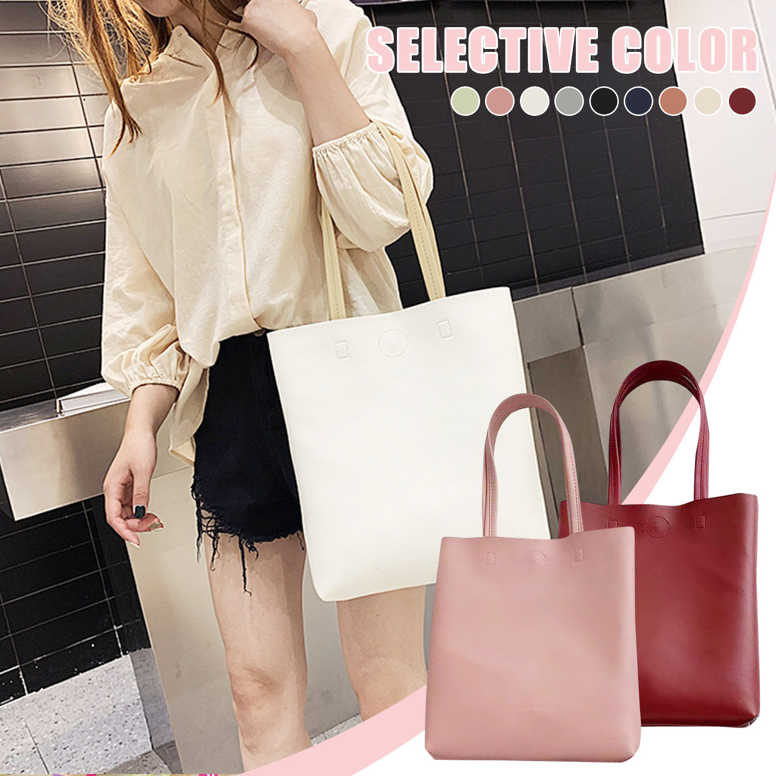 Women Bags Low Price - ผู้หญิง Tote กระเป๋าแฟชั่น Underarm กระเป๋าขนาดใหญ่ความจุ PU