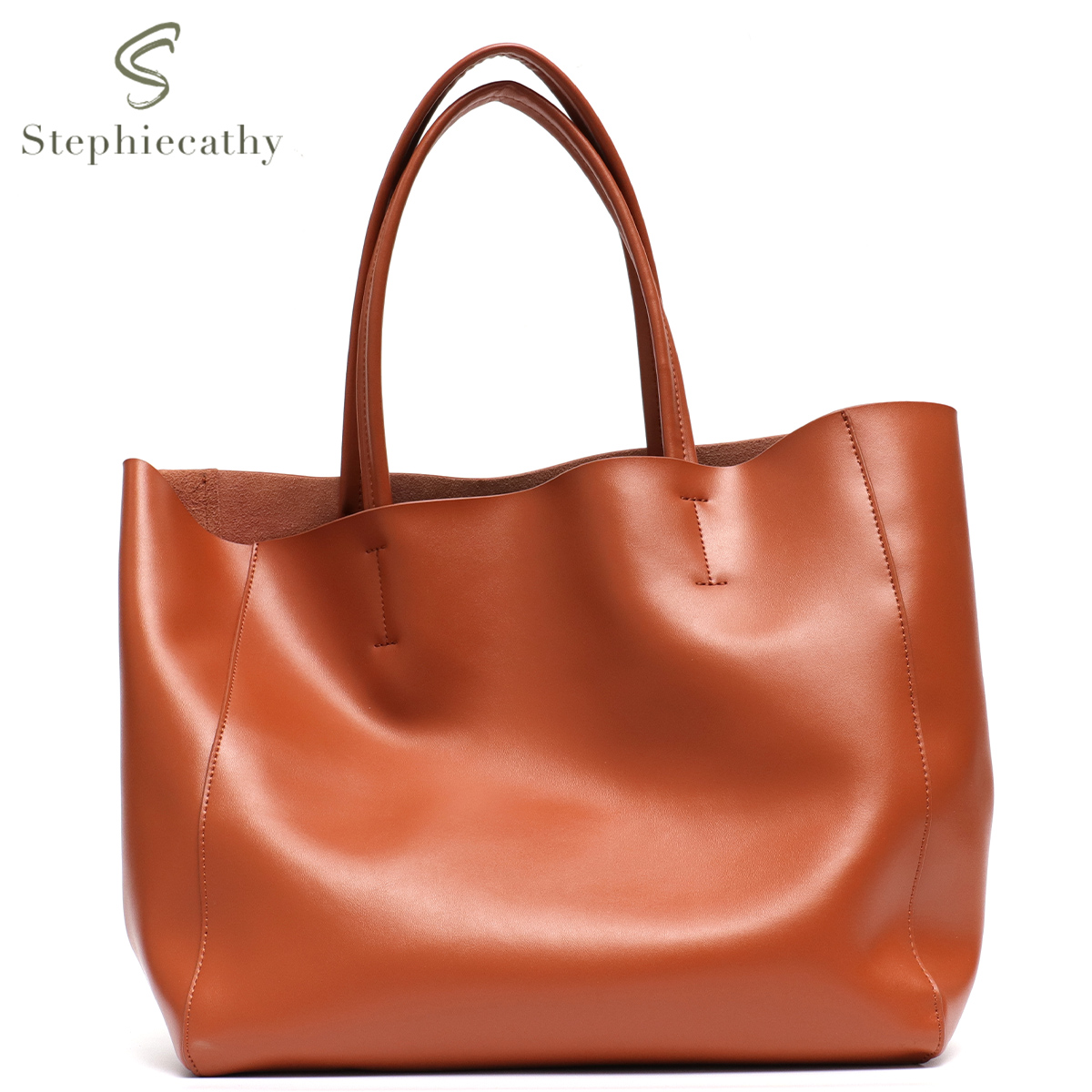 Women Bags Low Price - Minimalist Big Tote กระเป๋าผู้หญิงแฟชั่นจริงหนังไหล่กระเป๋าถือขนาดใหญ่ความจุทุกวันทํางานช้อปปิ้ง