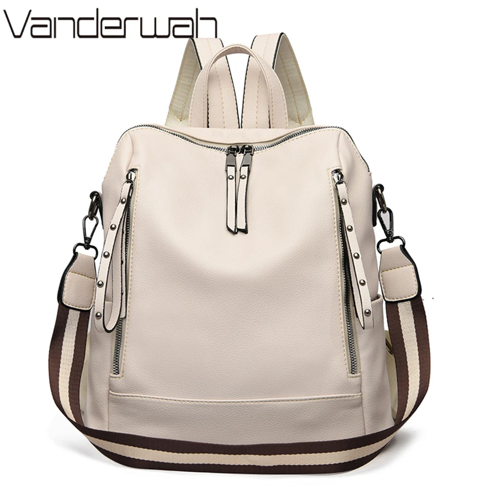 Women'S Young Bags - ยี่ห้อกระเป๋าเป้สะพายหลังหนังนุ่มกันน้ำ Bagpack Preppy สไตล์นักเรียนกระเป๋า Mochila Feminina