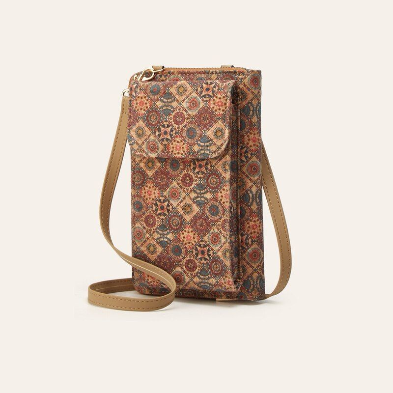 กระเป๋าใส่บัตรพิมพ์ลายเปลือกไม - Women Bags With Wallet บทวิจารณ์และราคา