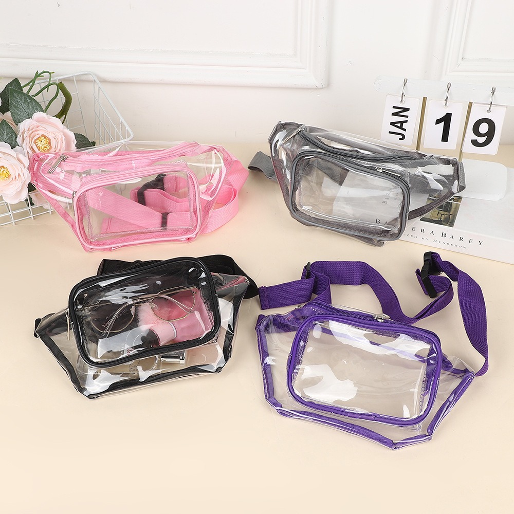 กระเป๋าคาดเอวใส PVC หลายสี สาย - Women Bags Waterproof บทวิจารณ์และราคา